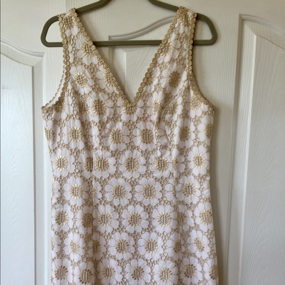 Lilly Pulitzer Dresses & Skirts - NWOT Lilly Pulitzer White and Gold Dress